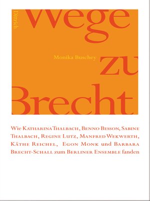 cover image of Wege zu Brecht